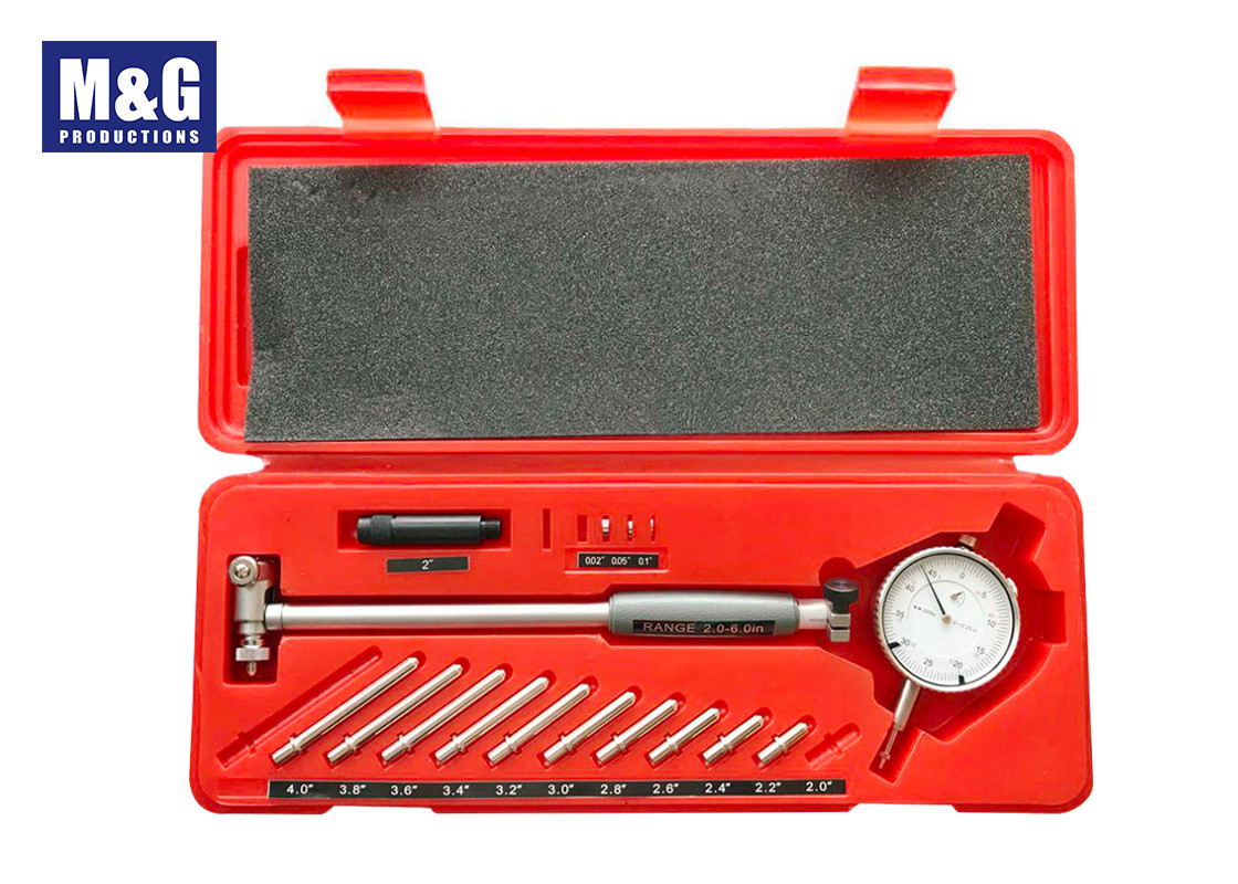 Wholesale Adjustable Precision Instruments Gauges Dial Bore Gage Chrome Plated Handle 2-6" Grad 0.0005" Dia Bore Gauge Set from china suppliers