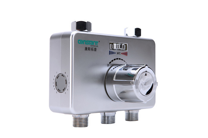 Copper Electroplating Temperature Water Valve , 1/2'' Thermostatic Shower Mixer Valve