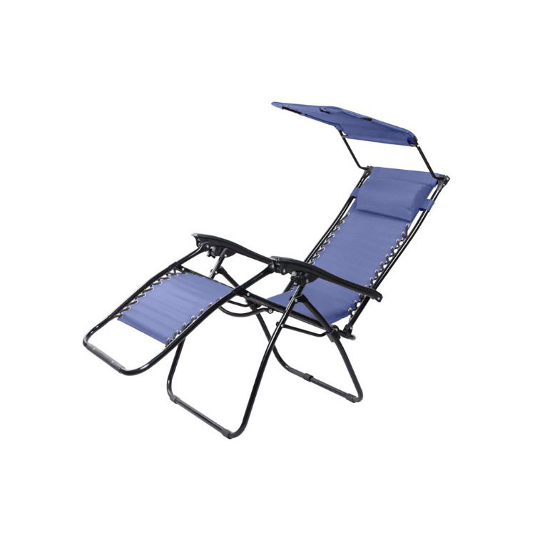 Wholesale Good quality foldable beach outdoor adjustable lounge chair with sunshade from china suppliers