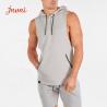 Buy cheap Athletic Fitness Mens Activewear Tops Sleeveless Hoodie Tshirt With Zipper from wholesalers