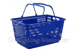 Wholesale supermarket plastic trolley shopping basket rolling shopping basket with wheels from china suppliers