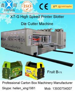 Wholesale Four Colours Flexo Printer Slotter Rotary Die Cutter with Stacker Machine from china suppliers