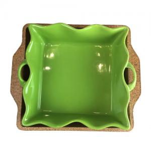 Wholesale Ceramic dish with cork tray/cork base from china suppliers