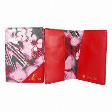 Wholesale Cartoon Leather Passport Wallets with Two Card Slots, Dimensions 9.8 x 13.8cm from china suppliers
