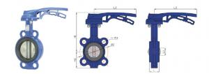 Wholesale Lugged  Wafer  Type Butterfly Valve With Handle , Electrically Operated Butterfly Valve from china suppliers