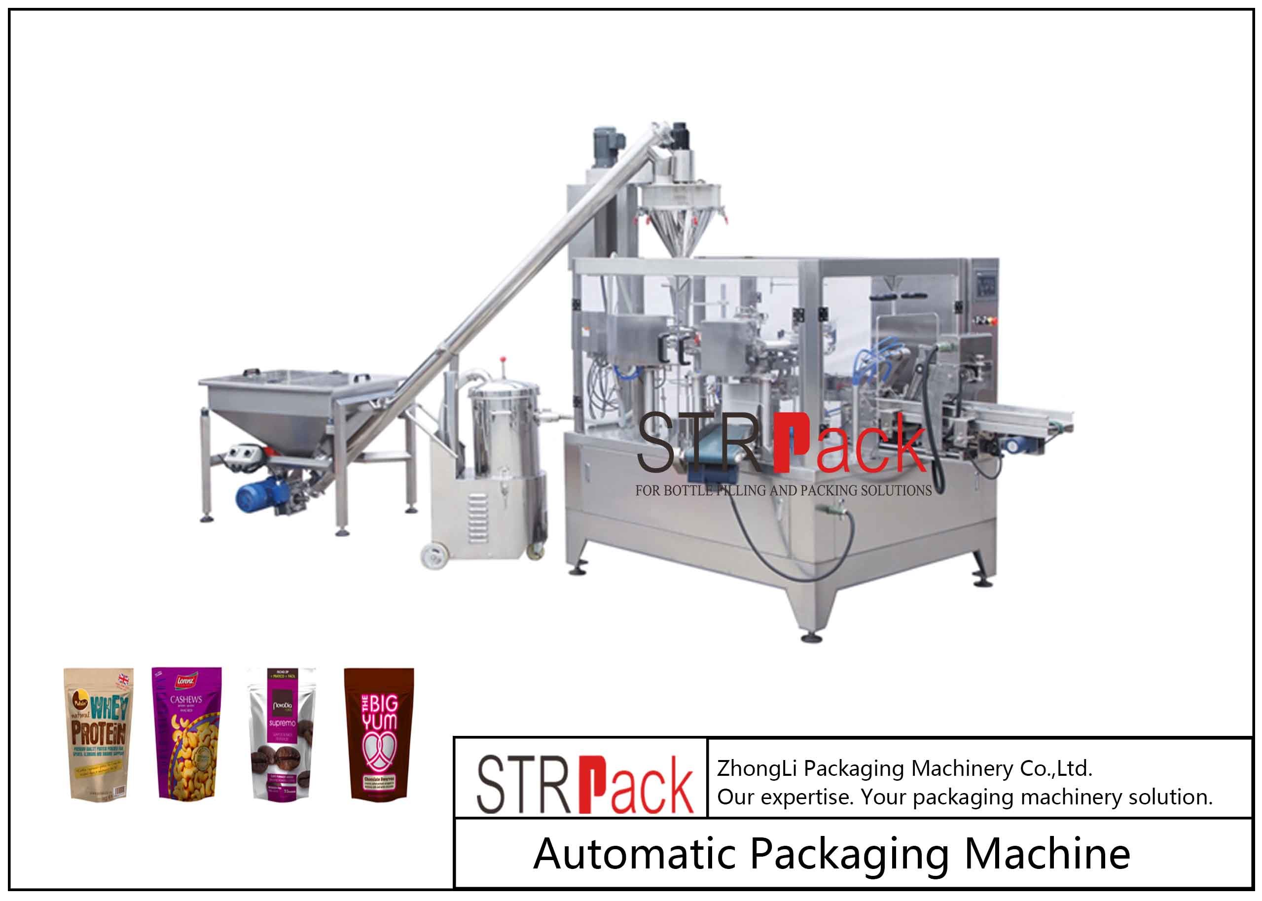 Wholesale Automatic Rotary Ziplock Bag Wheat Snus Cocoa Milk Tea Coffee Powder Packing Machine from china suppliers