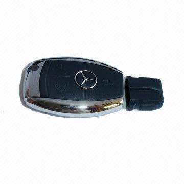 Wholesale Promotional USB Flash Drive with Mercedes Car Key Housing, 64MB to 64GB Memory/USB1.1/2.0 Interface  from china suppliers