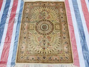 Wholesale 2x3 feet China 400line handknotted 100%silk rugs turkey pure carpet from china suppliers