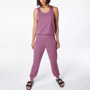 Wholesale Athletic Womens Loungewear Set Womens Workout Jumpsuit With Side Pockets from china suppliers