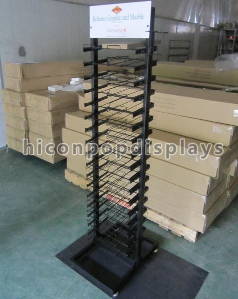 Wholesale Flooring Stone Tile Display Racks / Black Store Display Racks from china suppliers