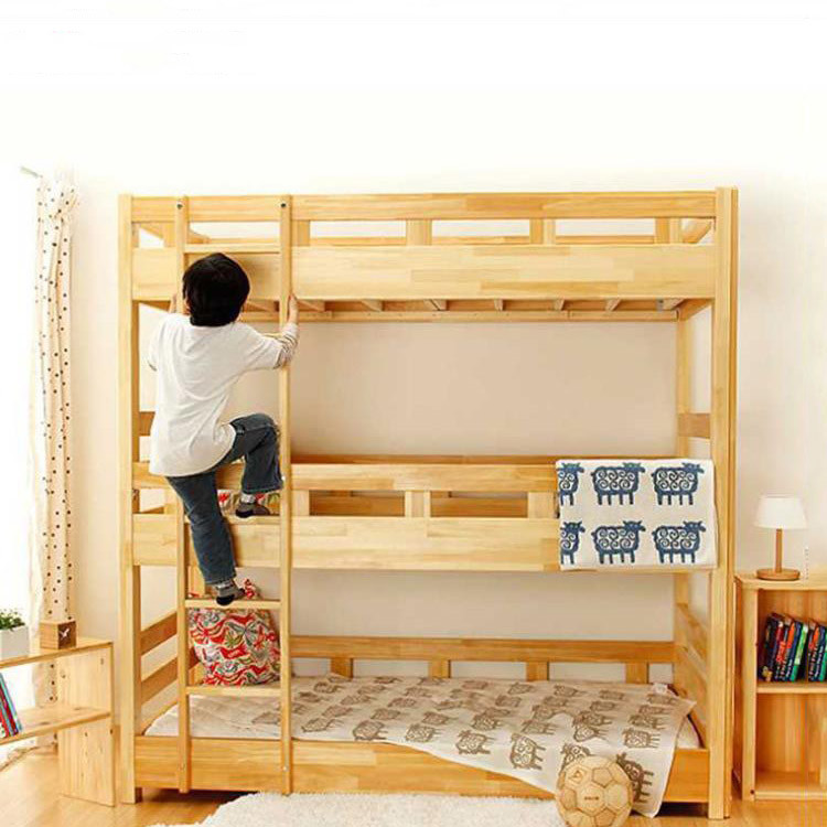 Buy cheap Modern design 3 tier wooden triple bunk bed for child from wholesalers