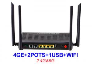 Wholesale Dual Band Ftth ONU Equipment HGU 4GE 2 Pots WIFI 2.4G 5G 1 USB EPON XPON ONU KEXINT from china suppliers