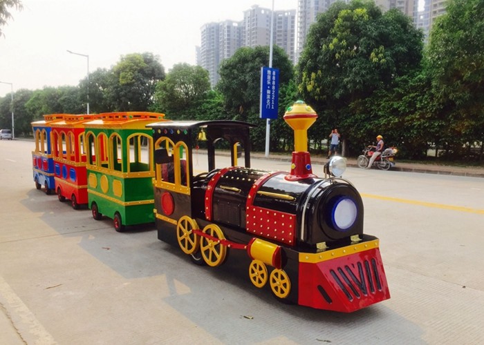 Wholesale Colorful Painting Shopping Mall Train , FRP Material Trackless Train Ride from china suppliers