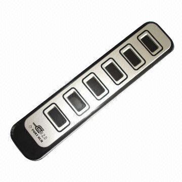 Wholesale 7-port USB2.0 Hub, Customized Logos, Plug-and-play Function, High-speed, 480Mbps Transfer Speed from china suppliers