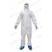 Wholesale Knitted Cuff Chemical Protective Coveralls Acid Proof CE Certification  For Patient from china suppliers