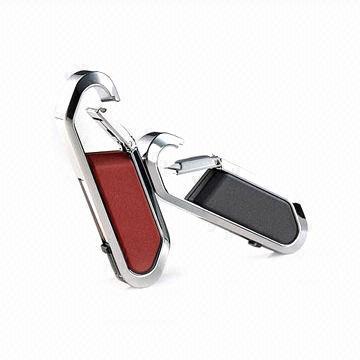 Wholesale Memory Sticks with Carabiner Design and Branded Chipset, Support USB2.0/1.1 Interface, Up to 64GB from china suppliers