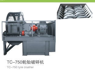 Tire shredder/rubber machinery
