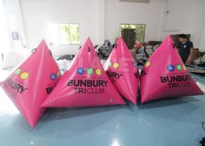 Wholesale Pink Triangular Inflatable Marker Buoys For Swim Event, Yellow Inflatable Water Park Buoys from china suppliers