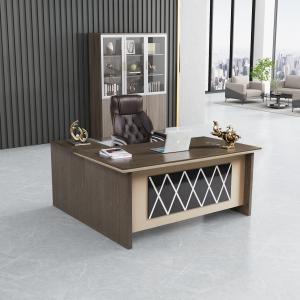 Wholesale Retro Style Office Solid Wood Desk MDF Wood Material With Side OEM from china suppliers
