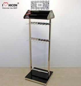 Wholesale 4-Caster Retail Store Custom Metal Floor Stand Leather Belt Display Rack from china suppliers