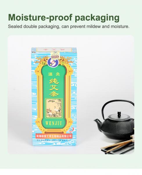 12*3cm Pure Moxa Rolls Extract Chinese Medicine Therapy Warm Moxibustion