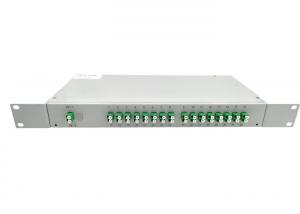 Wholesale 1U Rack Mount 1 × 32 SM Fiber Optic PLC Splitter 19 Inches LC / APC Connector from china suppliers