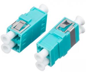 Wholesale LC UPC To LC UPC Multimode Plastic Aqua Fiber Coupler , 10G OM3 Adapter Fiber Optic from china suppliers