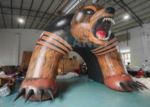 Wholesale Custom PVC Black Event Advertising Bear Inflatable Football Tunnel Inflatable Bear Entrance For Football Game from china suppliers