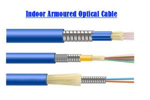 Wholesale 1 ~ 24 core Single Mode Armored Fiber Optic Cable Computer Room 0.9 Tube SOS Indoor from china suppliers