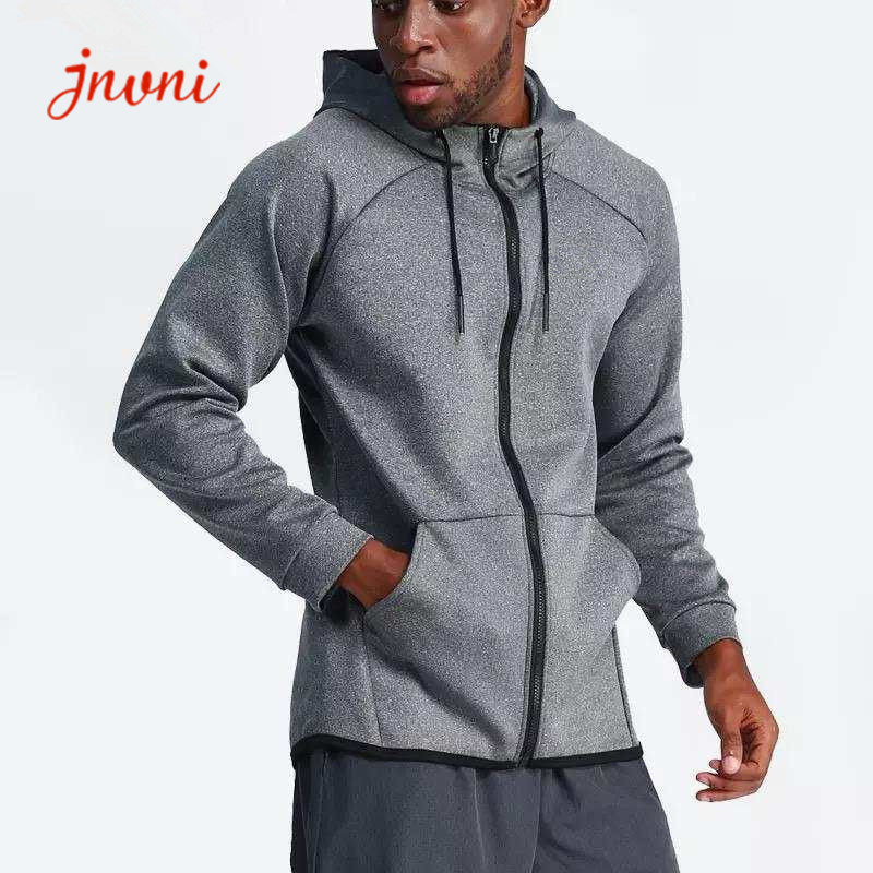 Wholesale Mens Activewear Tops Full Zip Athletic Hoodies Muscle Sweatshirt from china suppliers