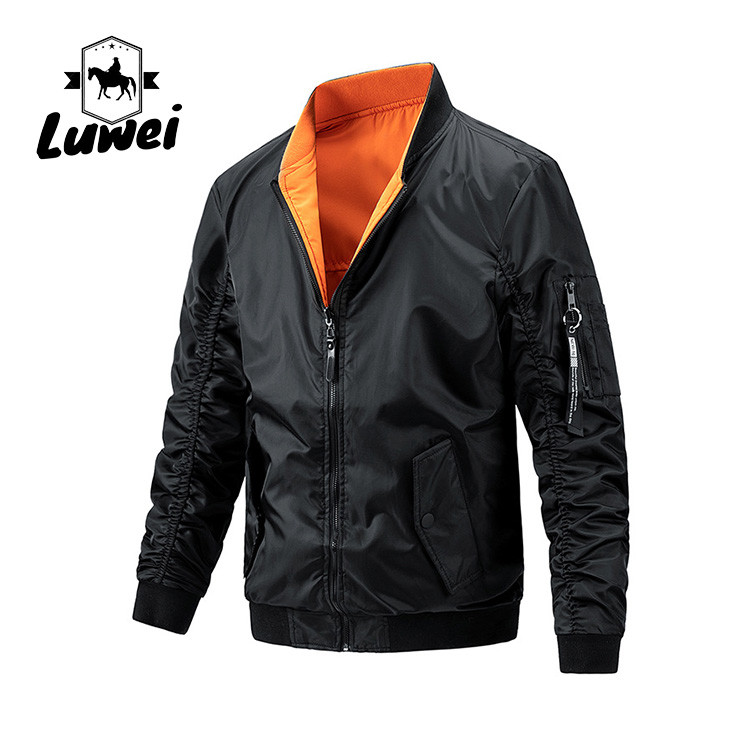Wholesale Oem Clothing Jaket Winter Windproof Bomber Utility Polyester Motorcycle Fabric Outdoor Collar Jackets for Mens from china suppliers