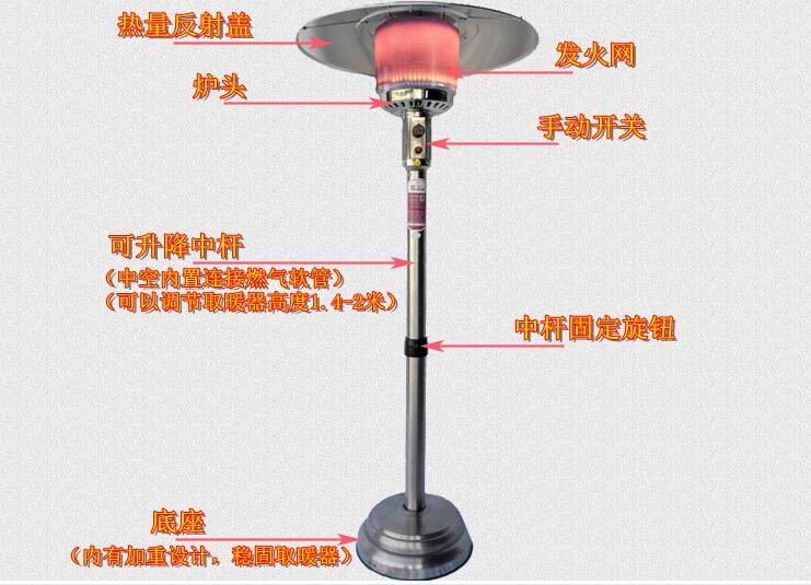 Wholesale Outside Heating Round Stainless Steel Patio Heater Waterproof Fashion Design from china suppliers