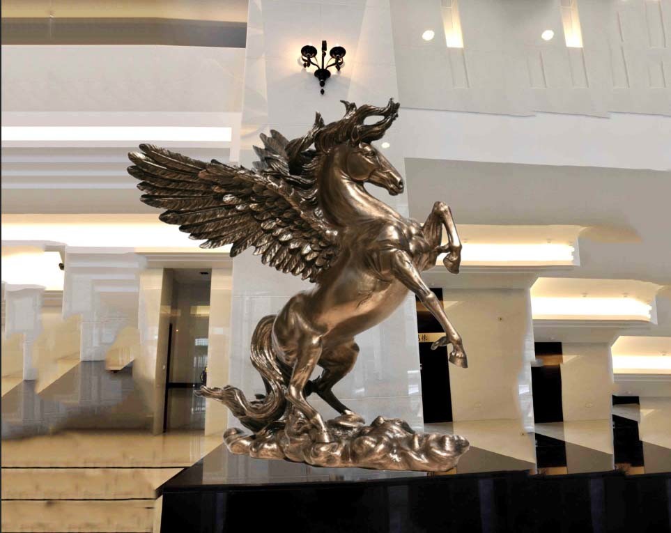 Wholesale Surface Painted Antique Bronze Statue , Indoor Metal Sculptures Hotel Decoration from china suppliers