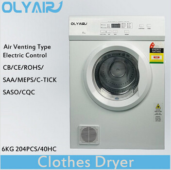OlyAir air vented clothes dryer 6Kg electric control OZ60-16EW Australia standard