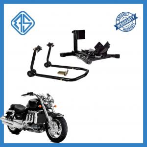 Wholesale black Iron Movable Motorcycle Stand Anti-Slip Coating Front Head Lift Stand from china suppliers