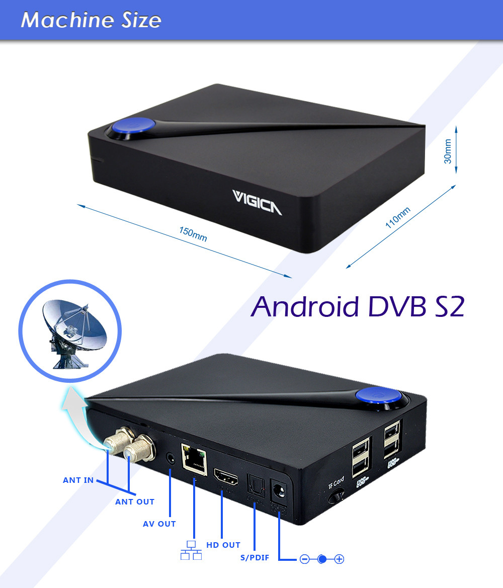 Wholesale 2015 CCCam/Newcam/Biss K1 1G+8G Quad Core Android 4.4 Satellite Receiver Android DV from china suppliers