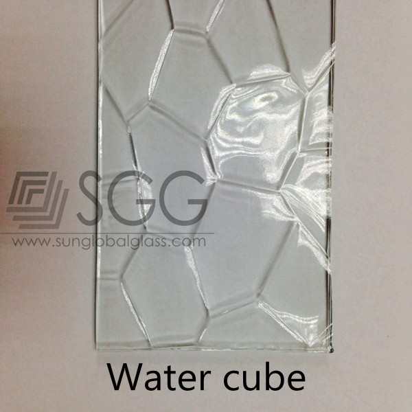 Wholesale Clear Water Cube Patterned Glass 4mm 5mm 6mm from china suppliers