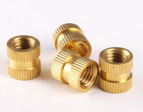 China Brass Knurled Nuts Insert Embedded Nuts M2 * 3* 3.5 Through-hole brass insert nut Knurled nuts for injection moulding on sale