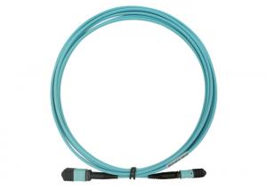 Wholesale OM3 24 MTP MPO Fiber Optical Patch Cord 3M 24 Core Type B SENKO Water Blue from china suppliers