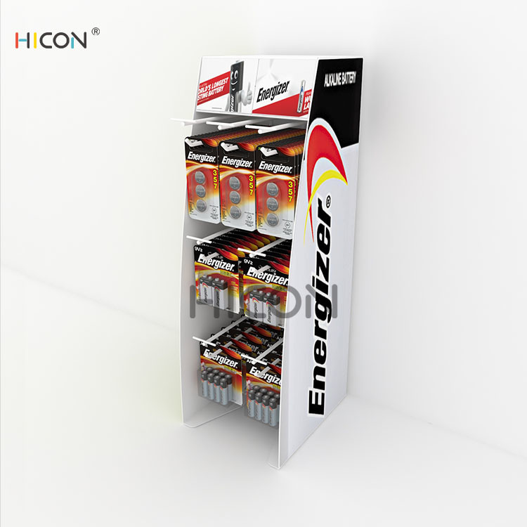Wholesale Counter-Top Custom White Metal Energizer Battery Display Stand from china suppliers