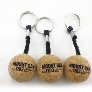 Wholesale Amazon Hot Sell 60mm Cork Ball Floating Keyring in Navy Blue Color and Customized Size from china suppliers