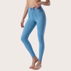 Wholesale 220gsm Yoga Workout Leggings Naked Skin Tie Dye Gym Tights With Pockets from china suppliers