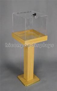 Wholesale Custom Pop Merchandise Displays Fixture Wood Acrylic Large Freestanding Display Box from china suppliers