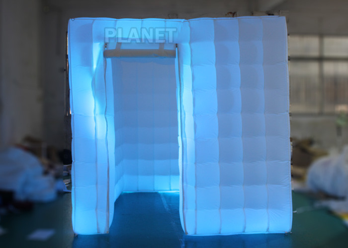 Wholesale 2.5 M Led Inflatable Photo Booth One Door With Color Changing Light from china suppliers