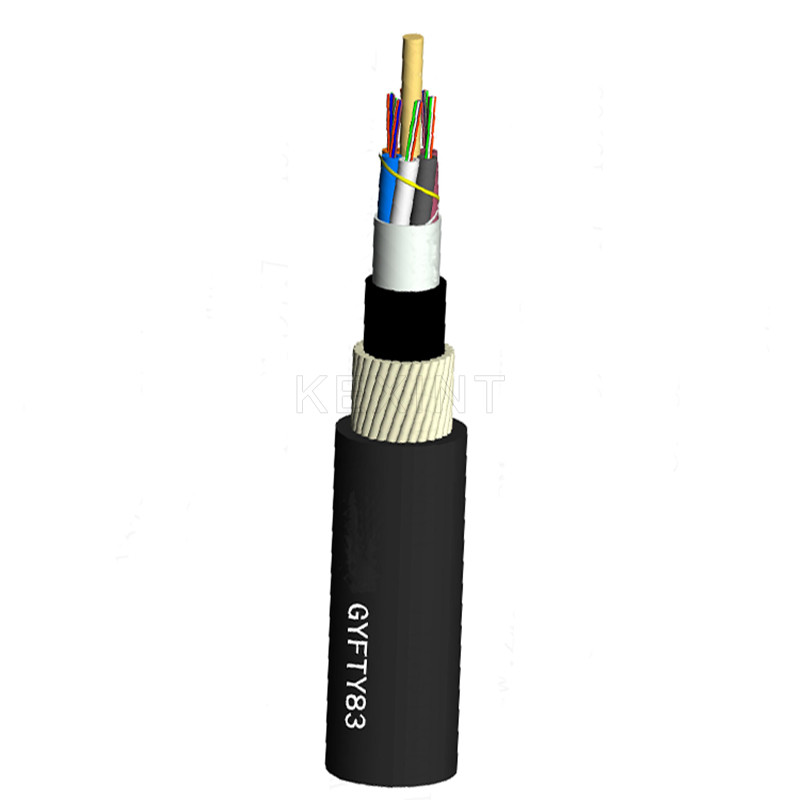 Wholesale KEXINT GYFTY83 Outdoor Anti-bird Pecking Rat-proof Non-metal Central Strengthen FRP Optical Fiber Cable from china suppliers