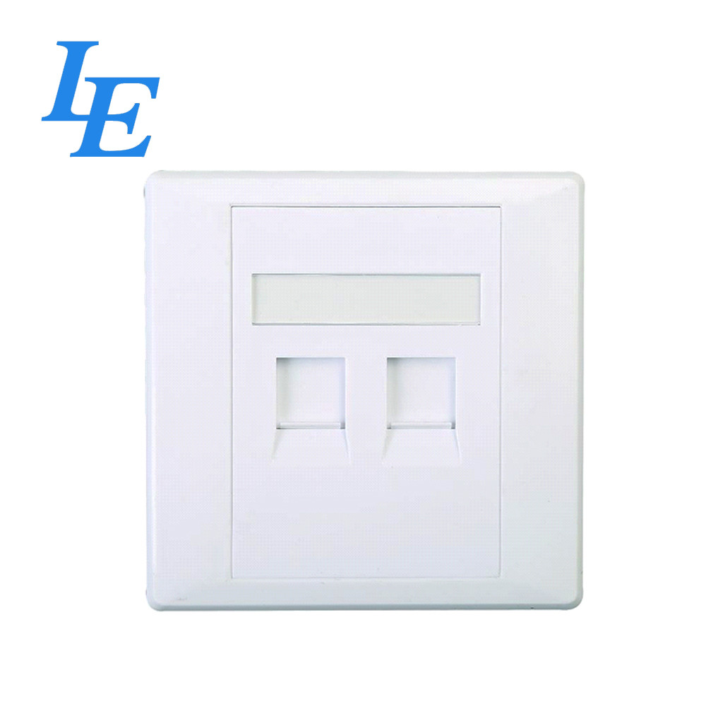 Wholesale White Rj45 Face Plate Wall Sockets , Data Point Faceplate PC Material from china suppliers