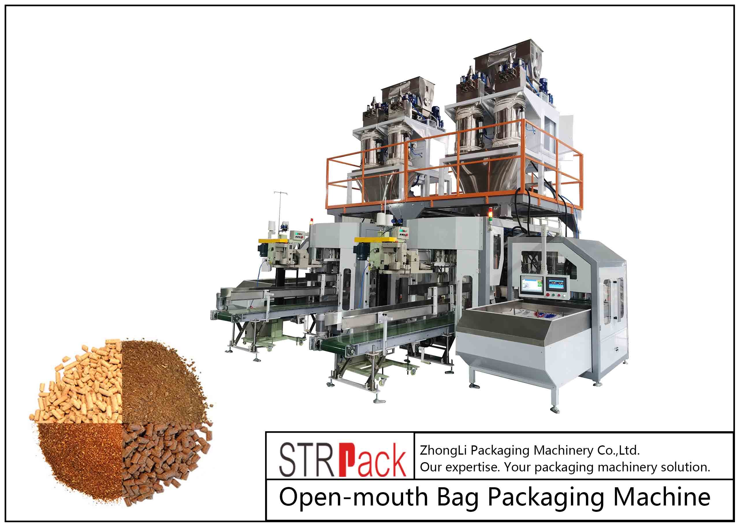 Wholesale 50kg Pellet Powder bag packing Machine For Salt Grain Pet Food Fish Feed from china suppliers