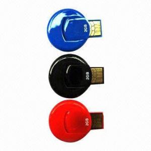 Wholesale Mini Round ABS Plastic Shock-resistant USB Thumb Drives, Customized Promotional Logo, 64MB to 32GB  from china suppliers