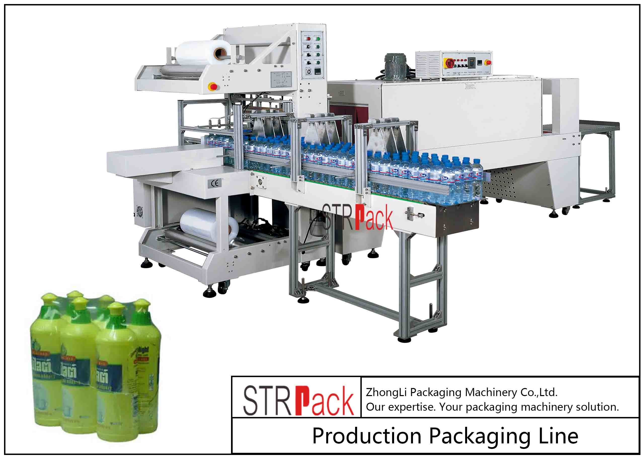 Wholesale Touch Screen Control Bottle Packing Machine PE Film Shrink Sleeve Packaging Machine from china suppliers