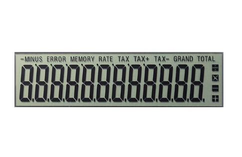 Quality Monochrome TN LCD Display Screen High Resolution Alphanumeric For Calculator for sale